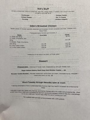 Menu photo 4 Odie's Bar & Grill Ely, IA