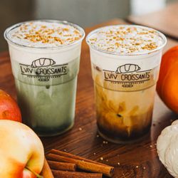 Lviv Croissants - Our Fall Specials: Cold Foam Maple Pecan Latte and Cold Foam Maple Pecan Matcha Latte.