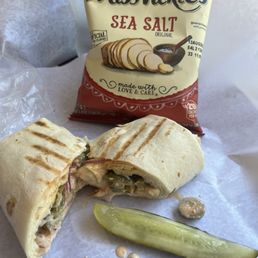 Chicken salad on gluten free wrap, toasted, no lettuce/tomato Chicken salad on gluten free wrap, toasted, no lettuce/tomato