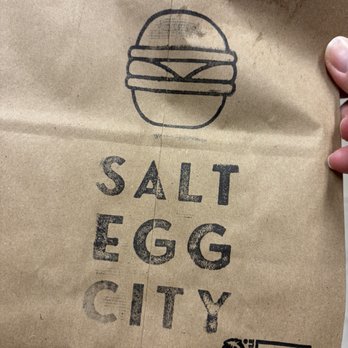 Salt Egg City - Love the stamp bag the sandwich comes in - Breakfast & Brunch Near Me - Salt Lake City, Utah Salt Egg City - Love the stamp bag the sandwich comes in - Breakfast & Brunch Near Me - Salt Lake City, Utah