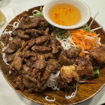 Pho With Us - Pork and Eggroll Vermicelli (~$16). Look at all that meat! - Vietnamese Near Me - Austin, Texas Pho With Us - Pork and Eggroll Vermicelli (~$16). Look at all that meat! - Vietnamese Near Me - Austin, Texas