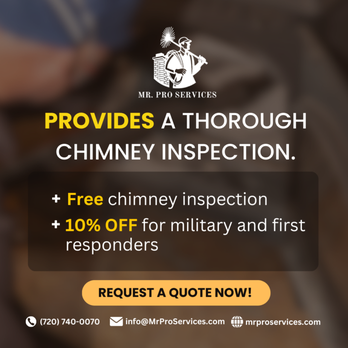 Mr. Pro Services - Chimney Sweep & Repair - We provide a thorough #chimneyinspection to ensure your home's safety. - Chimney Sweeps Near Me - Denver, Colorado Mr. Pro Services - Chimney Sweep & Repair - We provide a thorough #chimneyinspection to ensure your home's safety. - Chimney Sweeps Near Me - Denver, Colorado
