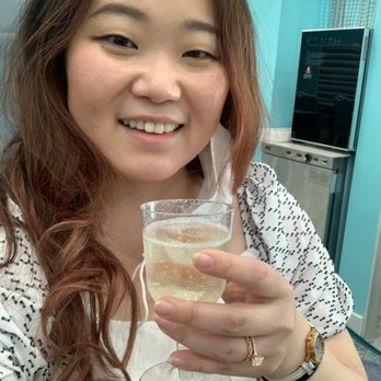 Celeste Nails & Spa - enjoying champagne while getting pampered - Nail Salons Near Me - Atlanta, Georgia
