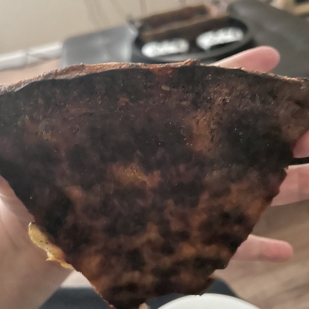 Blaze Pizza - Burnt crust from last visit. - Salad Near Me - Gold River, California
