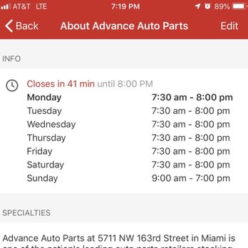 Advance Auto Parts - Auto Parts & Supplies Near Me - Miami, Florida