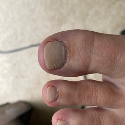 Sorry for the gross foot pic, trying to show the weird texture of the polish Sorry for the gross foot pic, trying to show the weird texture of the polish