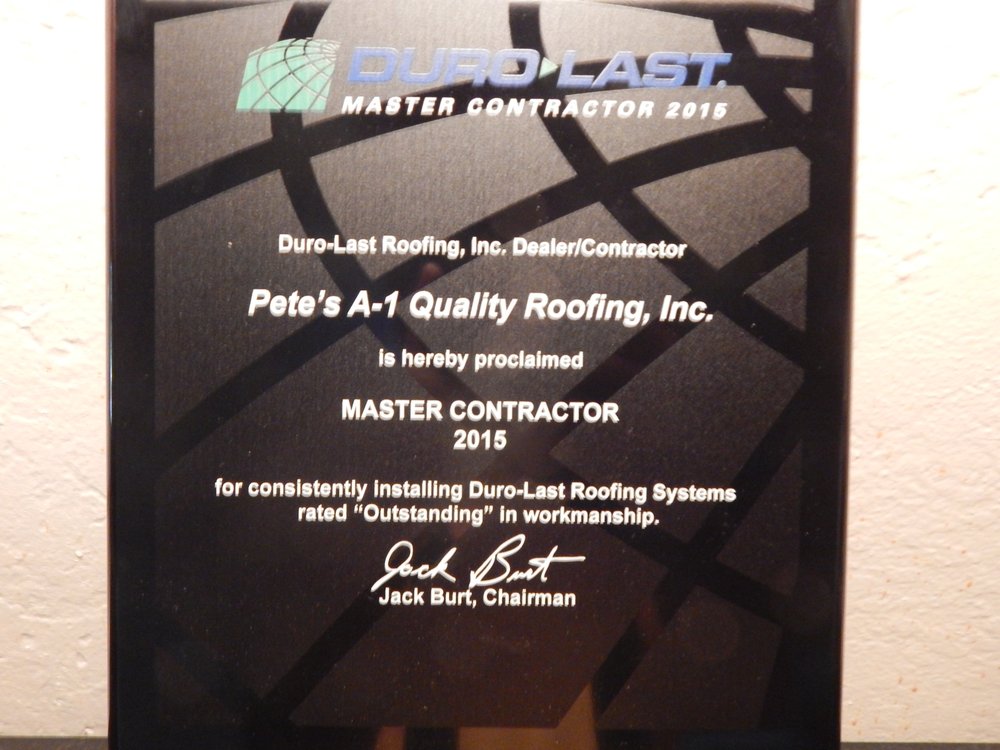 Slide of Pete's A1 Quality Roofing