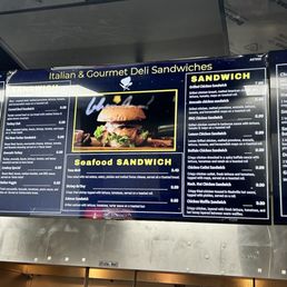Sandwich menu