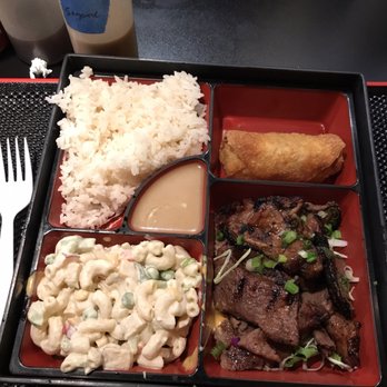 Lohas Teriyaki - Short beef rib, chicken egg roll and mac salad - Japanese Near Me - Irving, Texas Lohas Teriyaki - Short beef rib, chicken egg roll and mac salad - Japanese Near Me - Irving, Texas