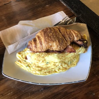Cafe Dolce - BEC w/ chives on a Croissant - Coffee & Tea Near Me - Norwalk, Connecticut Cafe Dolce - BEC w/ chives on a Croissant - Coffee & Tea Near Me - Norwalk, Connecticut