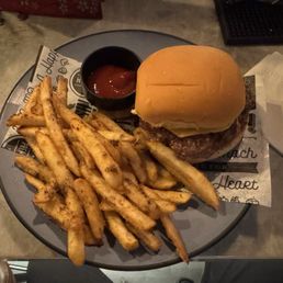 IYKYK Double Smash Burger (rare) with Truffle Fries.