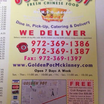 Golden Pot - Menu - Chinese Near Me - McKinney, Texas