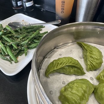 Thumbling - Veggie steamed dumpling and green beans - Shanghainese Near Me - West Covina, California Thumbling - Veggie steamed dumpling and green beans - Shanghainese Near Me - West Covina, California