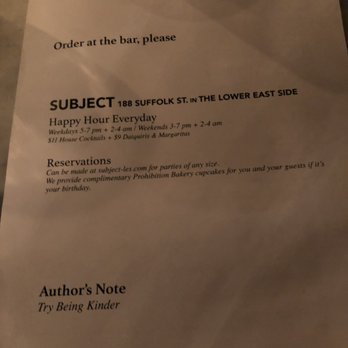 Subject - Cocktail Bars Near Me - New York, New York