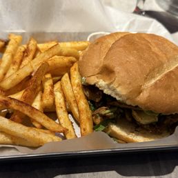 "Al Pastor Torta" jeez looking at it even the pic is dry. Fries were good though