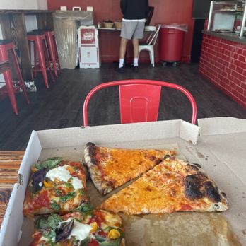 Speak Cheezy - CHEEZE PLEASE on Right, TIE DYE 2.0 on left - Pizza Near Me - Long Beach, California