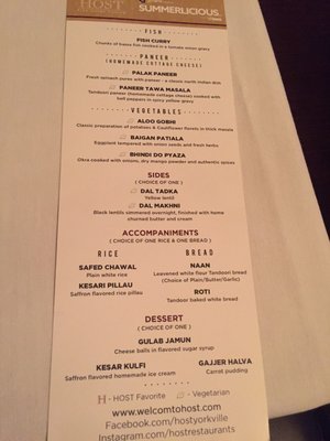 Menu photo 3 The Host Fine Indian Cuisine Toronto, ON Menu photo 3 The Host Fine Indian Cuisine Toronto, ON