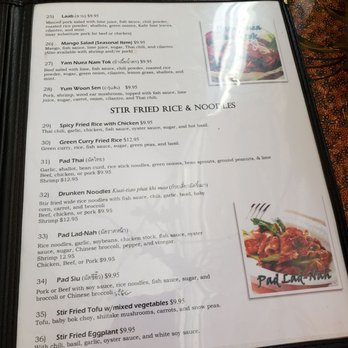Pad Thai Cafe - Menu: 7/29/18 - Thai Near Me - Albuquerque, New Mexico