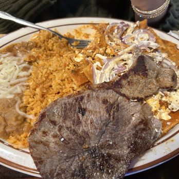 La Hacienda Restaurant - Chilaquiles plate with asada meat - Mexican Near Me - Visalia, California La Hacienda Restaurant - Chilaquiles plate with asada meat - Mexican Near Me - Visalia, California