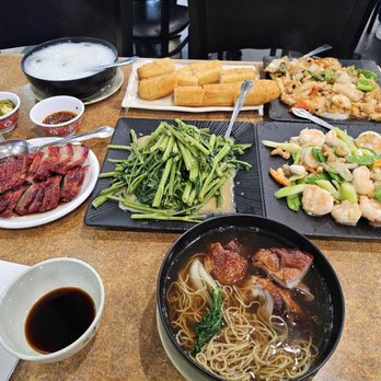Sam Woo BBQ Restaurant - Duck Noodle Soup, Shrimp veggie & cashews, Water spinach, BBQ pork, Fish w/peppers w/black bean paste, Chinese donuts, Pork Congee. - Chinese Near Me - San Diego, California Sam Woo BBQ Restaurant - Duck Noodle Soup, Shrimp veggie & cashews, Water spinach, BBQ pork, Fish w/peppers w/black bean paste, Chinese donuts, Pork Congee. - Chinese Near Me - San Diego, California