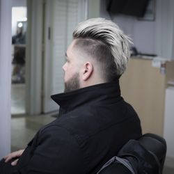 Beauty Salon - Low fade towards the back because I have a baby fat lump before my neck