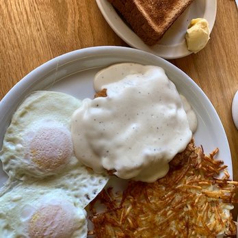 Heart's Coffee Shop - Country-fried steak with over-easy eggs - Coffee & Tea Near Me - Lake Balboa, California Heart's Coffee Shop - Country-fried steak with over-easy eggs - Coffee & Tea Near Me - Lake Balboa, California