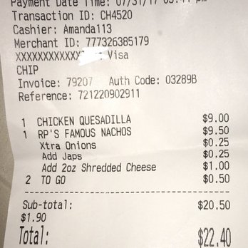 R P Tracks - Geez. 25c for imaginary onions, for "Add jalapeño" on Nachos, add, Really?! $1 for the only bit of cheese, kid you not. Lol. - American Near Me - Memphis, Tennessee R P Tracks - Geez. 25c for imaginary onions, for "Add jalapeño" on Nachos, add, Really?! $1 for the only bit of cheese, kid you not. Lol. - American Near Me - Memphis, Tennessee