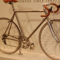 Eurobike - Our Fave bike - a custom built, vintage inspired Titanium bike by Nevi of Italy