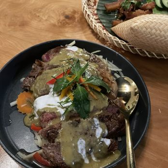 Oraan Thai Eatery - Ribeye with green curry - Thai Near Me - San Francisco, California