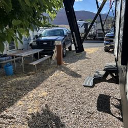 St George KOA Campground - Face to face spaces so your door opens into your neighbor's.
