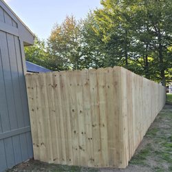 Flynn's Handyman Services - My Beautiful New Fence constructed at my home in Millinocket by Flynn's Handyman Services out of Lincoln, Me