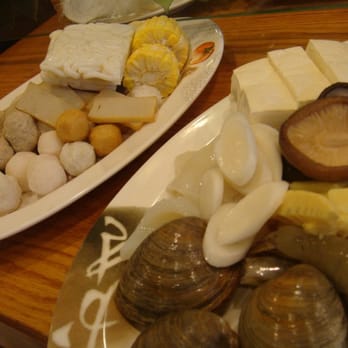 Hot Pot Buffet - Different types of balls, udon, tofu, mushroom, rice cake, clams, bamboo shoots, corn, fish cake - Chinese Near Me - Boston, Massachusetts