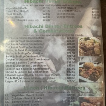 Legend Asian Restaurant - Hibachi Menu Pg 4 - Chinese Near Me - Farmington, Maine Legend Asian Restaurant - Hibachi Menu Pg 4 - Chinese Near Me - Farmington, Maine