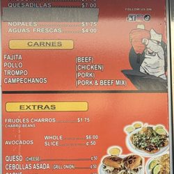 The Taco King - Menu