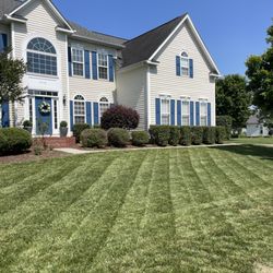 The Groundsmen Landscaping - Lawn striping.