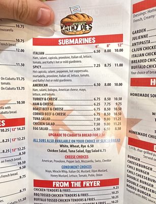 Menu photo 4 Kathy De's Deli Chicago, IL Menu photo 4 Kathy De's Deli Chicago, IL
