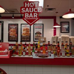 Firehouse Subs - Hot sauce bar
