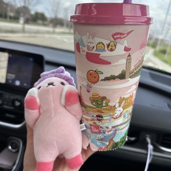 Ume Tea - Plushie cup (ripped the whole bottom off, oops!) - Bubble Tea Near Me - Pleasanton, California
