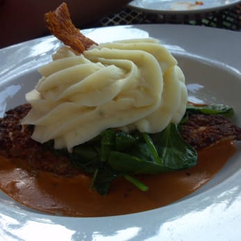 Backstreet Cafe - Pecan crusted chicken. - New American Near Me - Houston, Texas