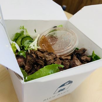 Blue Barn - Tostada Salad w/flank steak added & dressing on the side - Salad Near Me - Novato, California