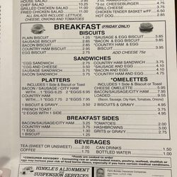 Carolina Stockyard Restaurant - Menu