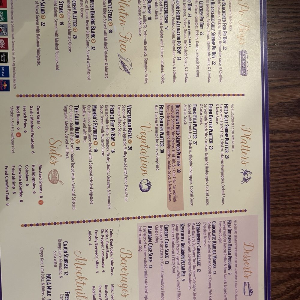 Mambo’s - menu - Cajun/Creole Near Me - New Orleans, Louisiana Mambo’s - menu - Cajun/Creole Near Me - New Orleans, Louisiana