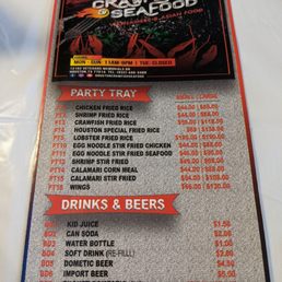 Front of menu Front of menu