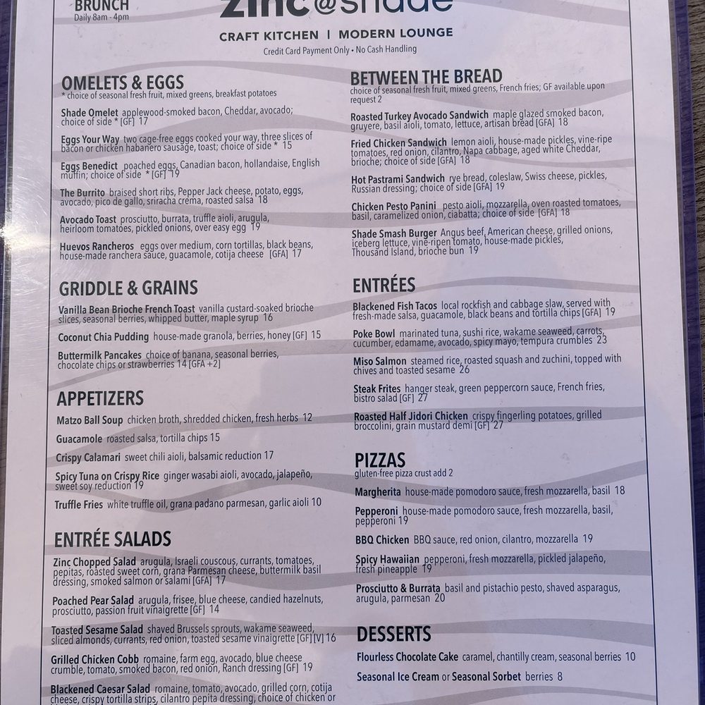 zinc@shade - Brunch Sept 2021 - New American Near Me - Manhattan Beach, California zinc@shade - Brunch Sept 2021 - New American Near Me - Manhattan Beach, California