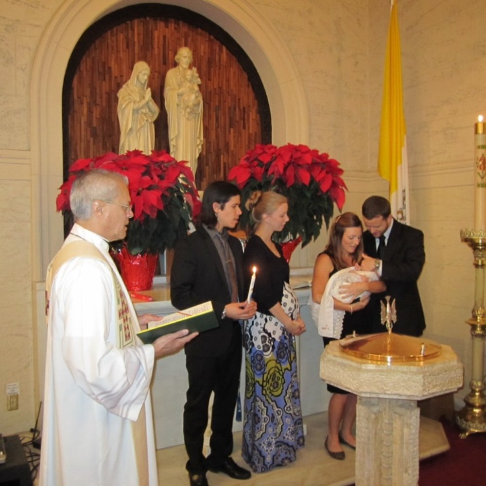 Baptism during advent season.