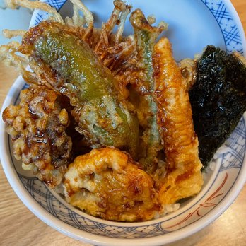 Tendon Kohaku - Vegetable tendon (vegan version) - Japanese Near Me - Vancouver, British Columbia Tendon Kohaku - Vegetable tendon (vegan version) - Japanese Near Me - Vancouver, British Columbia