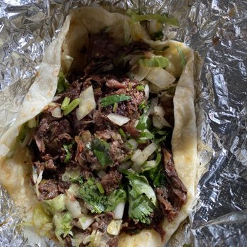 Taqueria Tex-Taco - Barbacoa taco with "everything" on it. Comes w/tomato but picked it out. Never tried a Barbacoa taco w/ lettuce or tamotoes. Not a fan. - Mexican Near Me - Katy, Texas Taqueria Tex-Taco - Barbacoa taco with "everything" on it. Comes w/tomato but picked it out. Never tried a Barbacoa taco w/ lettuce or tamotoes. Not a fan. - Mexican Near Me - Katy, Texas