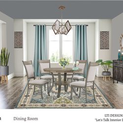 The Space-Let's Talk Interior Design! - eDesign, Virtual Interior Design-3D Design Board-Dining Room