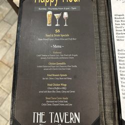 Happy Hour Sunday through Thursday 5-7pm April 2025
