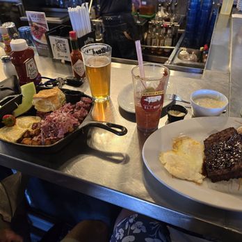 Hash House A Go Go - Meatloaf and eggs and corned beef hash. - Breakfast & Brunch Near Me - Las Vegas, Nevada
